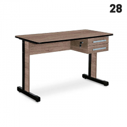 Mesa retangular com 2 gavetas
